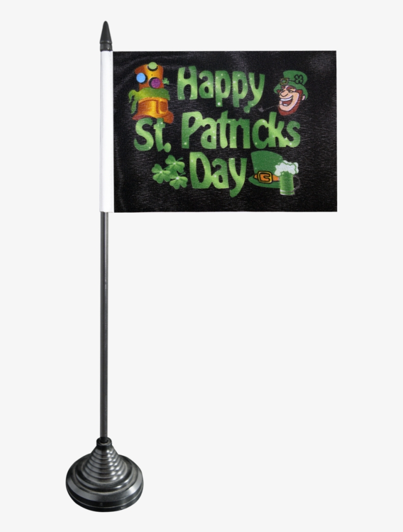 Happy Saint Patrick's Day St Patrick's 2 Table Flag - Banner, transparent png download