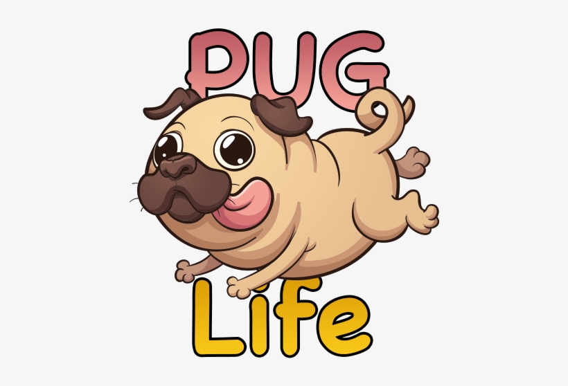 Pug Emoji & Stickers Messages Sticker-10 - Pug Running Clipart, transparent png download
