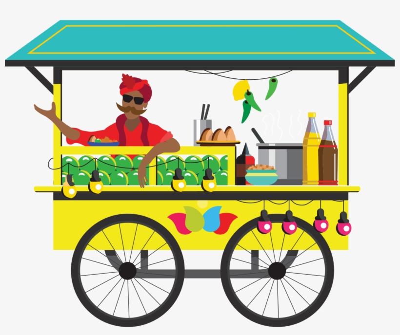 Food Cart - Indian Street Food Art, transparent png download