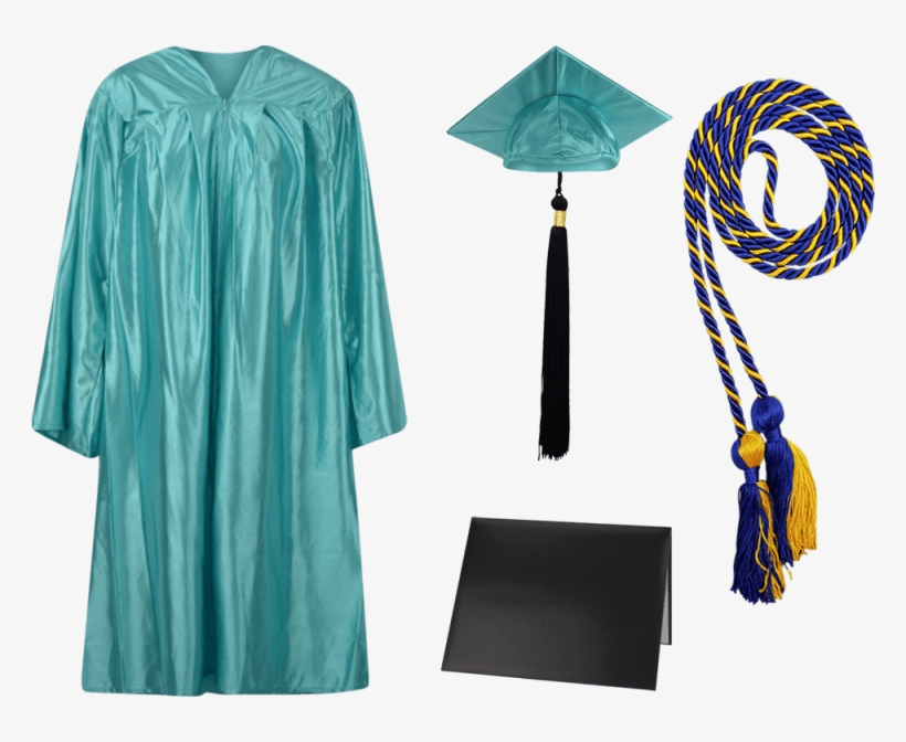 Cap Gown And Tassel Honor Cord Diploma Cover Set - Green, transparent png download