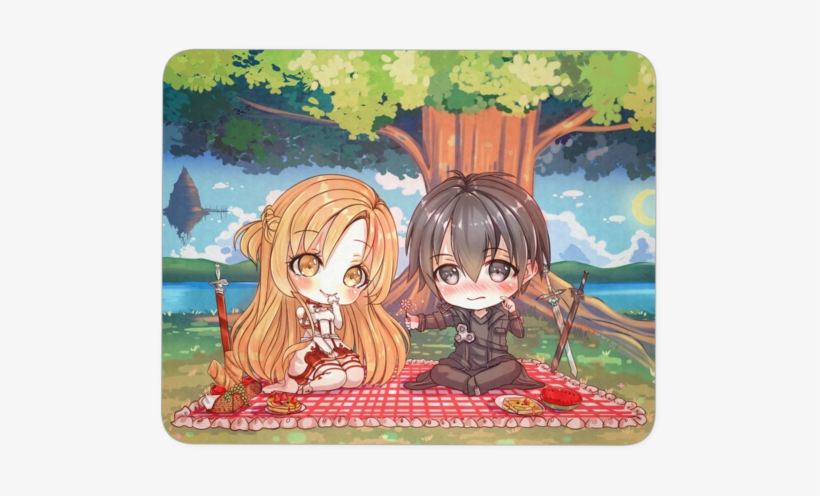 Sword Art Online Chibi Mouse Pad - Manga, transparent png download