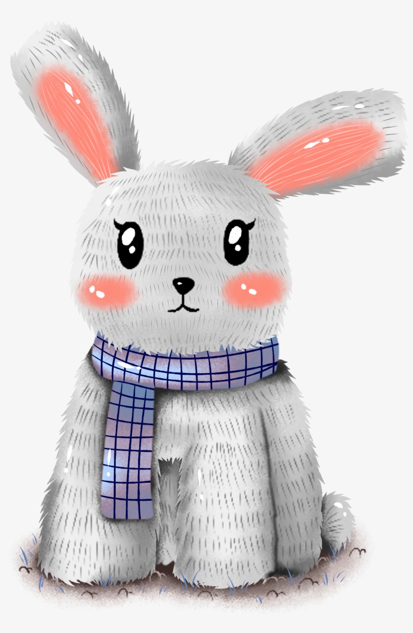 Original Commercial Hand Drawn Animal Png And Psd - Domestic Rabbit, transparent png download
