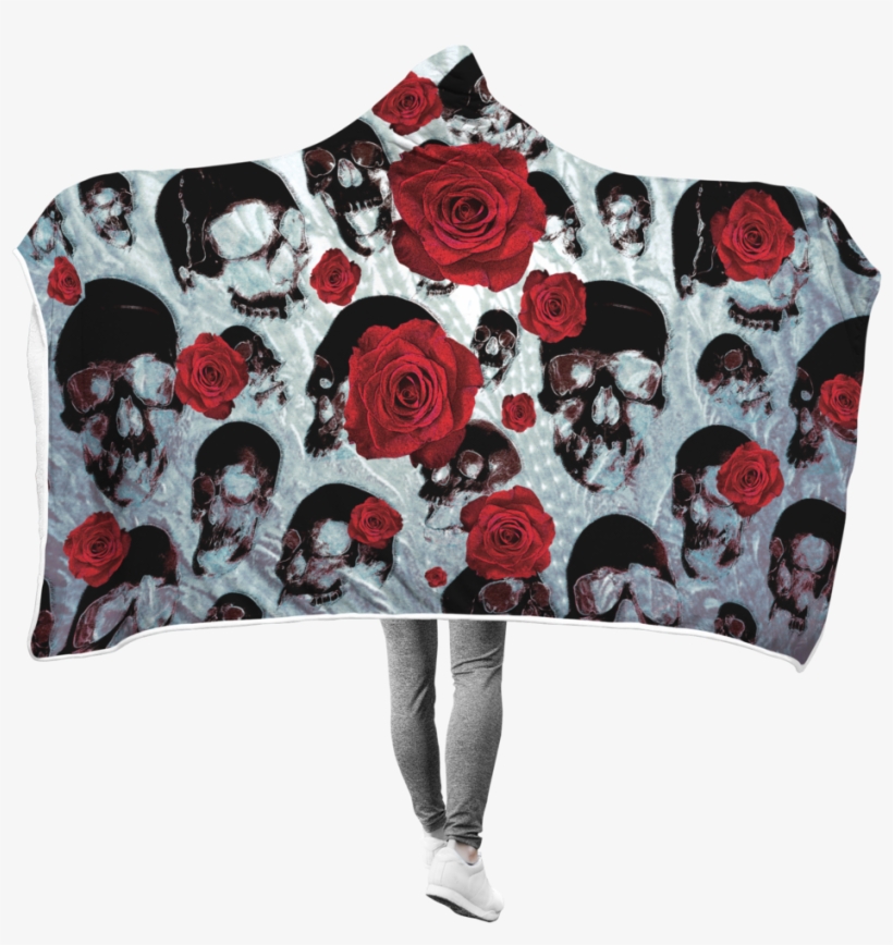 Gothic Rose Skull - Blanket, transparent png download
