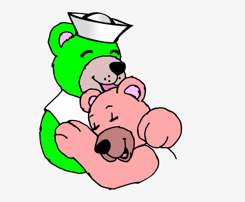 Freeuse Stock Sailor Hug Clip Art At Clker Com - Hugging Bears, transparent png download