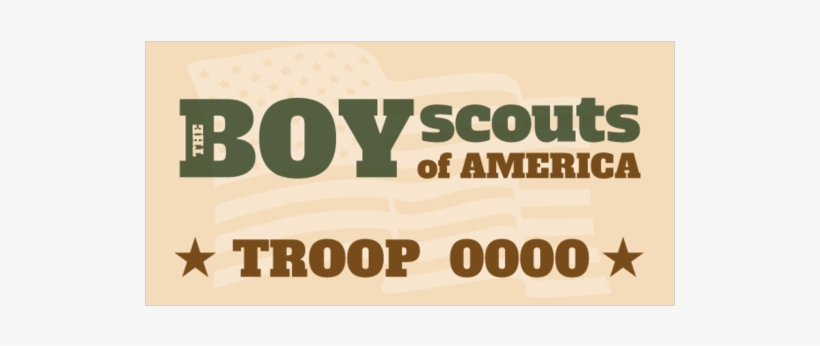 Boy Scouts Of America Vinyl Banner With Troop Number - Parallel, transparent png download