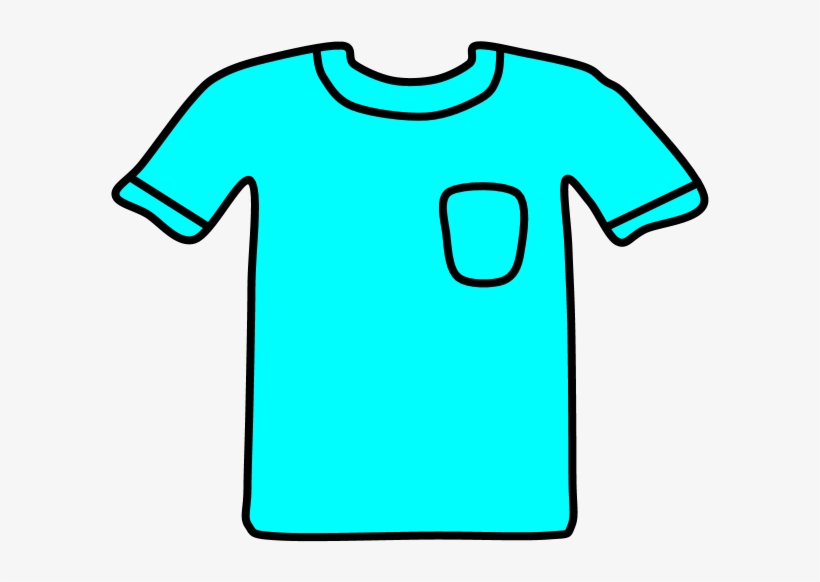 T-shirt, Pocket, Bright Blue, Png, transparent png download