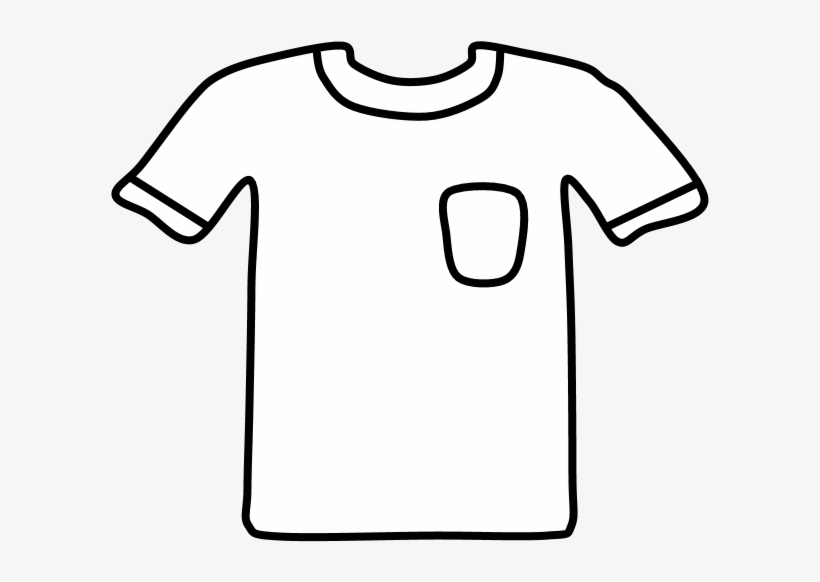 T-shirt, Pocket, Black And White, Png - Illustration, transparent png download