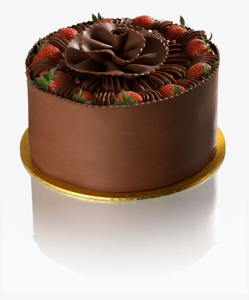 Fresh Handmade 6" Chocolate, Strawberry And Banana - Strawberry And Chocolate Gateau, transparent png download