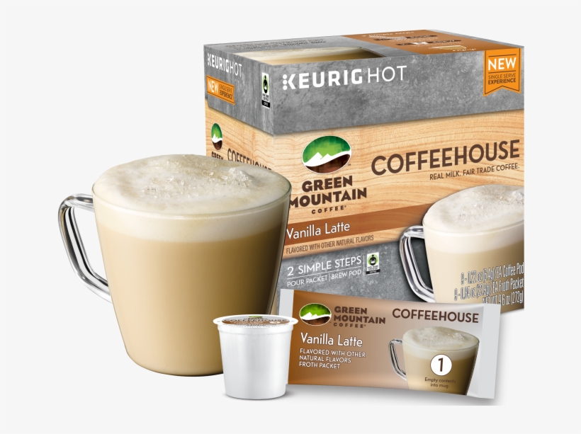 Green Mountain Coffee Coffeehouse Vanilla Latte - Caramel Macchiato Coffee K Cups, transparent png download