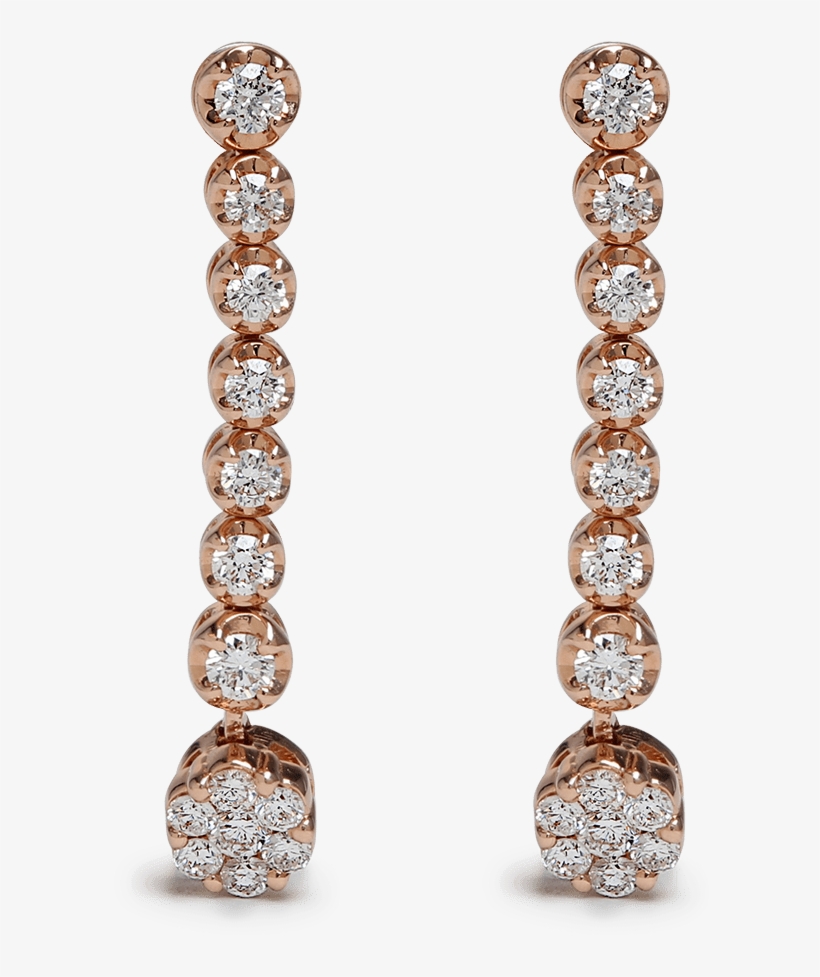 18 Ct Rose Gold Diamond Earrings - Konplott Waterfalls Beige Ohrhänger, transparent png download