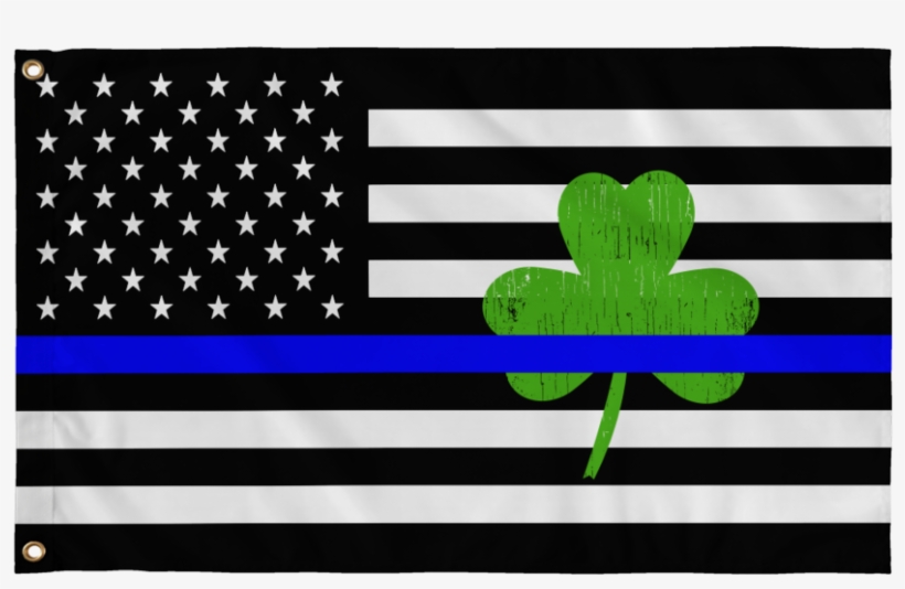 Shamrock Thin Blue Line Usa Flag - Trump Coloring Flag Wrong, transparent png download