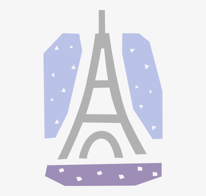 Vector Illustration Of Eiffel Tower On Champ De Mars - Illustration, transparent png download