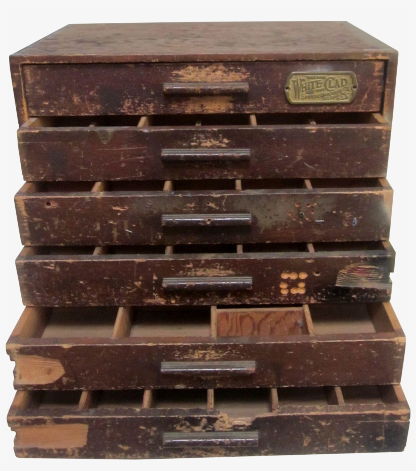 Whiteclad Vintage Distressed Cabinet On Chairish - Drawer, transparent png download