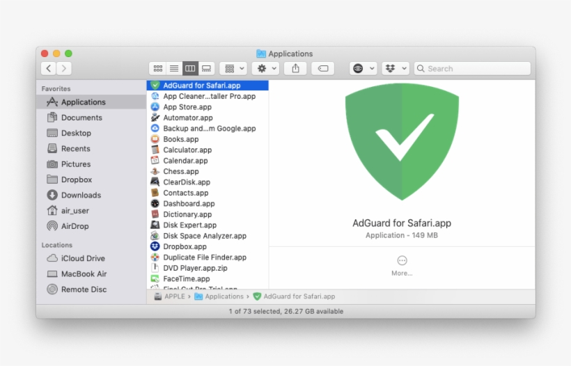 Select Adguard For Safari - Macos, transparent png download