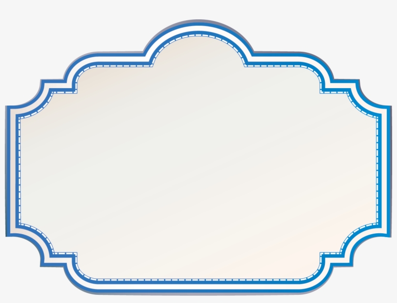 Blue Outline Tray Badge With White Middle, transparent png download