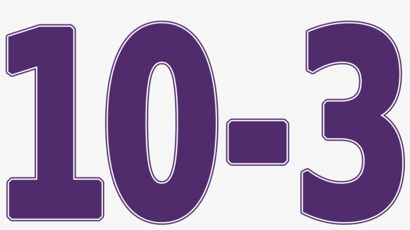 Vikings Fall To 10-3, Still Lead Nfc North - 10 3 Logo, transparent png download