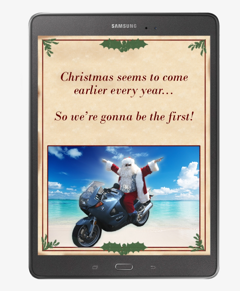 Santa Post Card - Vespa, transparent png download