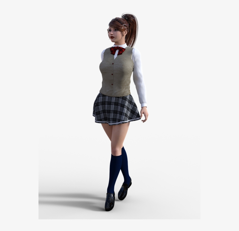 School Girl Png - Miniskirt, transparent png download
