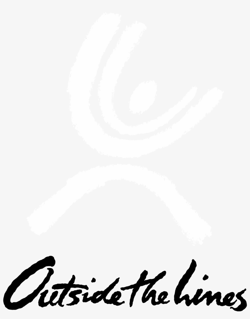 Outside The Lines Logo Black And White - Calligraphy, transparent png download
