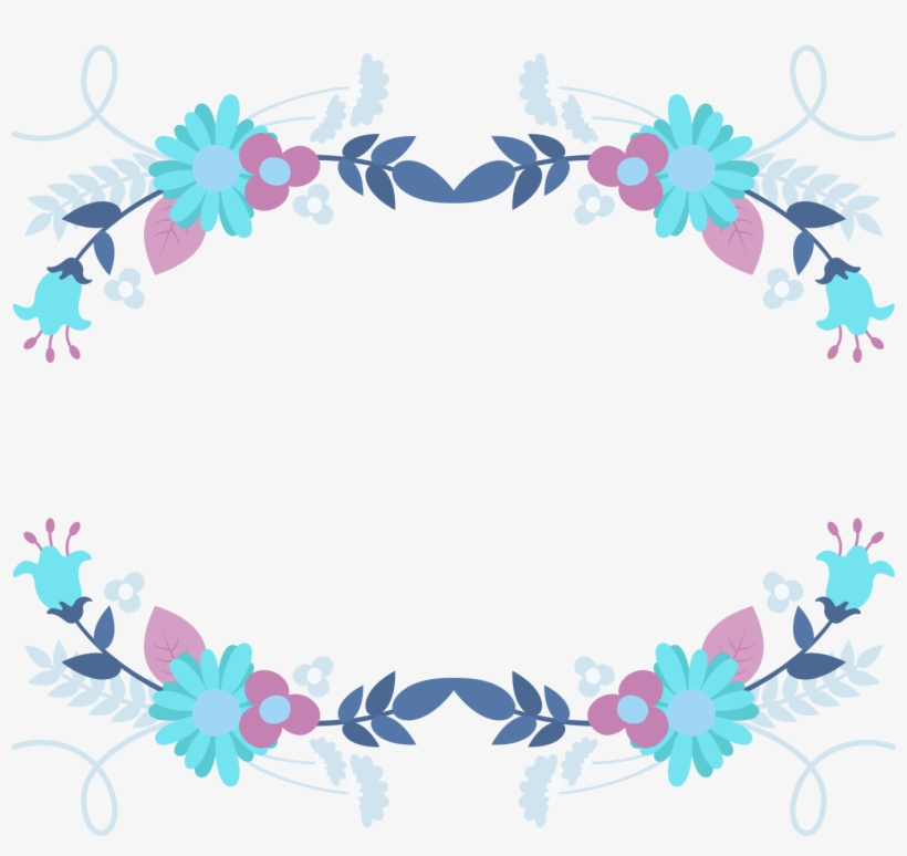 Garland Laurel Wreath Blue Fresh Png And Psd - Circle, transparent png download