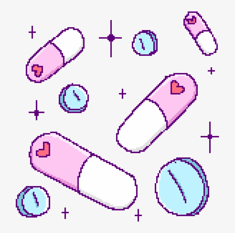 Sparkles Clipart Kawaii - Pixel Pill, transparent png download