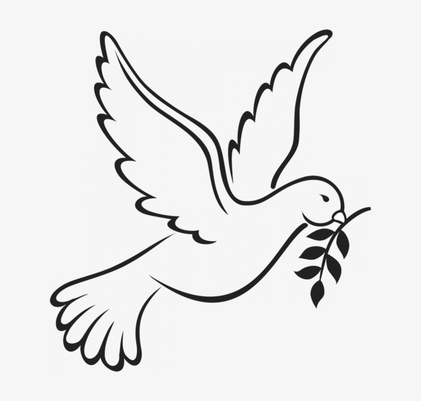 Pri Re Pour La Paix Pistache Myrtille - Dove Drawing, transparent png download