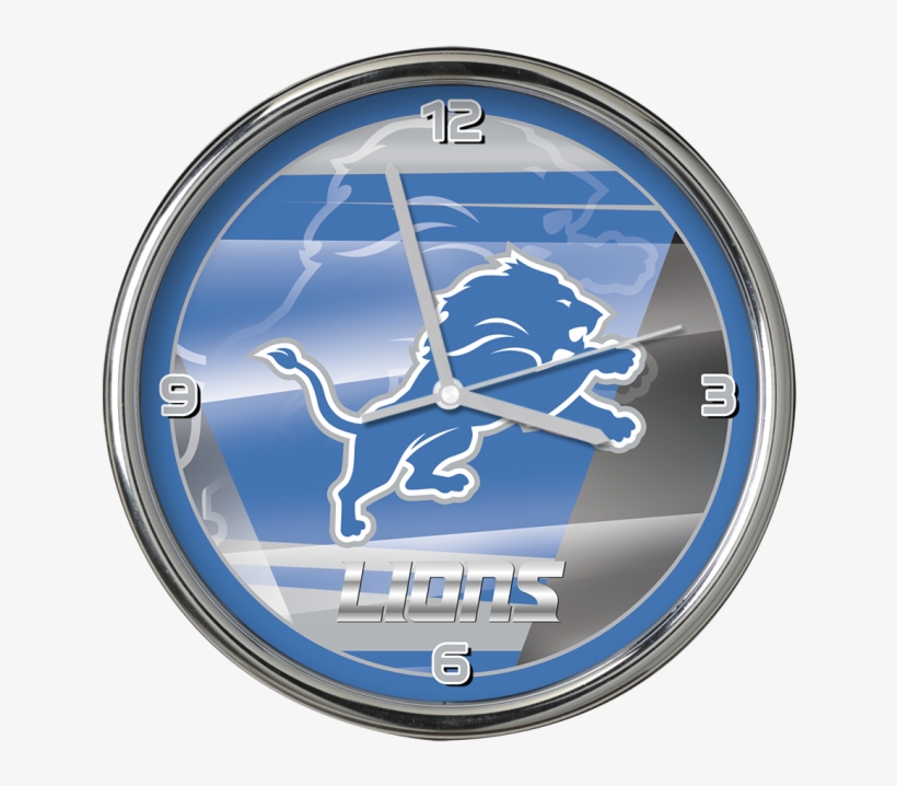 Detroit Lions Shadow Chrome Clock - Detroit Lions 8' X 10' Area Rug, transparent png download