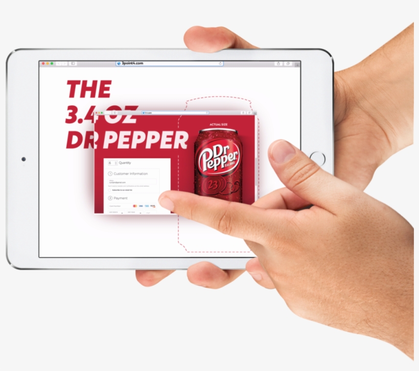 Man Pointing On Ipad Mini Silver, transparent png download