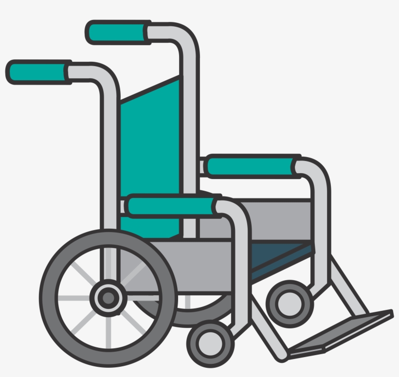 Clipart Wheelchair - Clip Art Wheel Chair, transparent png download