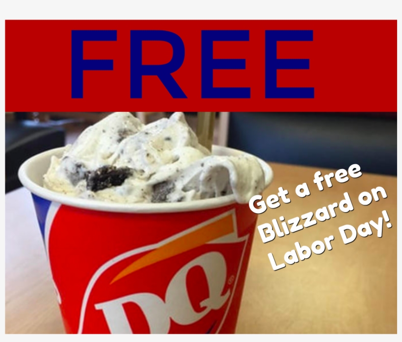 Dq Giving Away Free Blizzards For Labor Day - Dairy Queen Small Oreo Blizzard, transparent png download