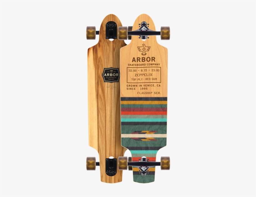 Arbor Complete Longboard Skateboard - Zeppelin Flagship, transparent png download