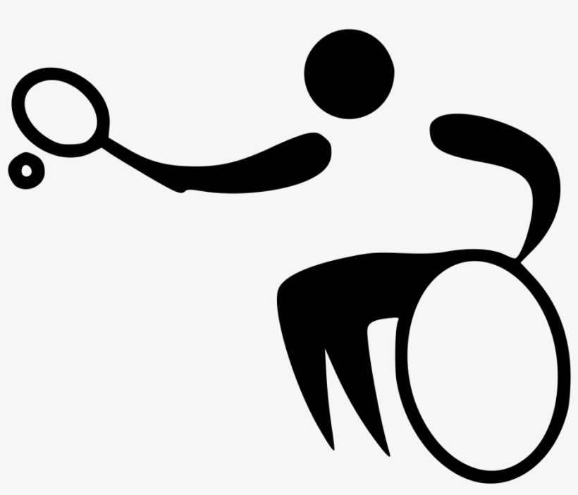 Wheelchair Tennis Pictogram - Wheelchair Tennis, transparent png download