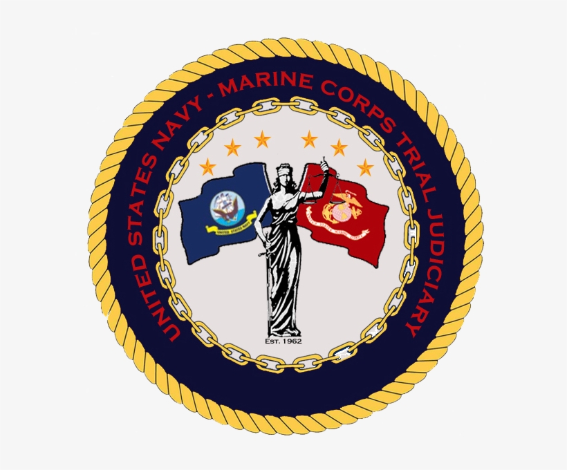 Navy-marine Corps Trial Judiciary Seal - Lady Justice Sticker (rectangle), transparent png download