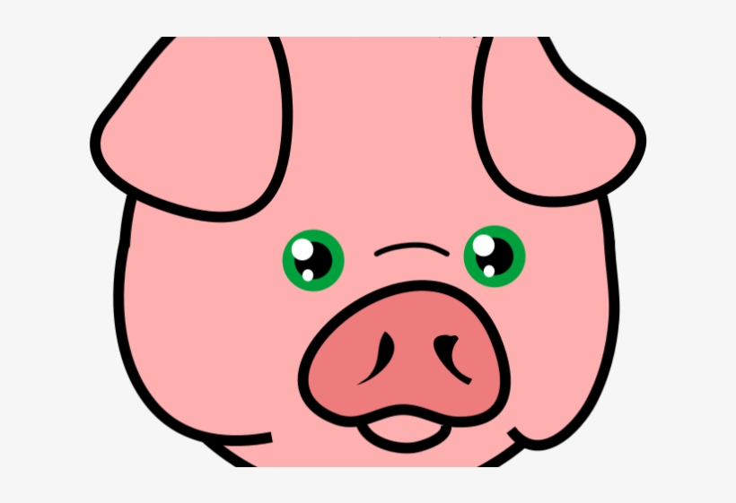 Cute Pig Clipart - Cabeza De Cerdo Png, transparent png download