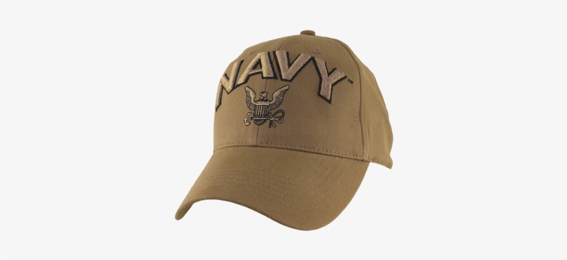 6640 - U - S - Navy Logo Cap - Cotton - Coyote - U.s. Navy Logo Coyote Brown Ball Cap, Size: Small, transparent png download