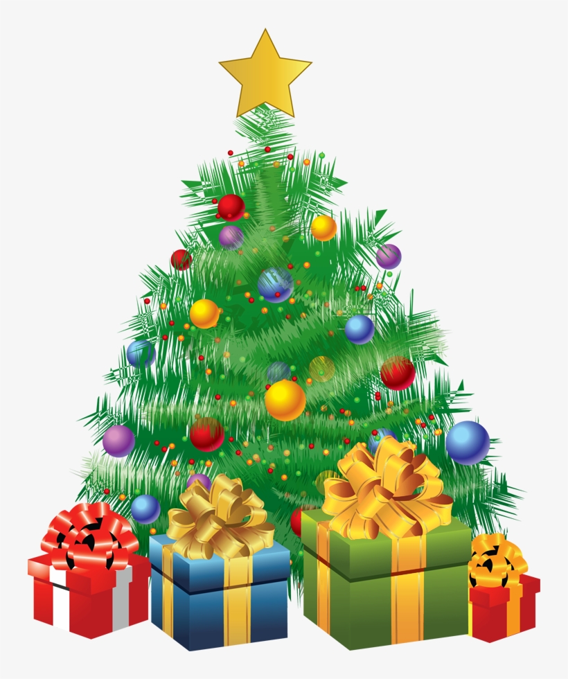 Transparent Christmas Green Tree With Gifts Png Picture - Xmas Tree Throw Blanket, transparent png download