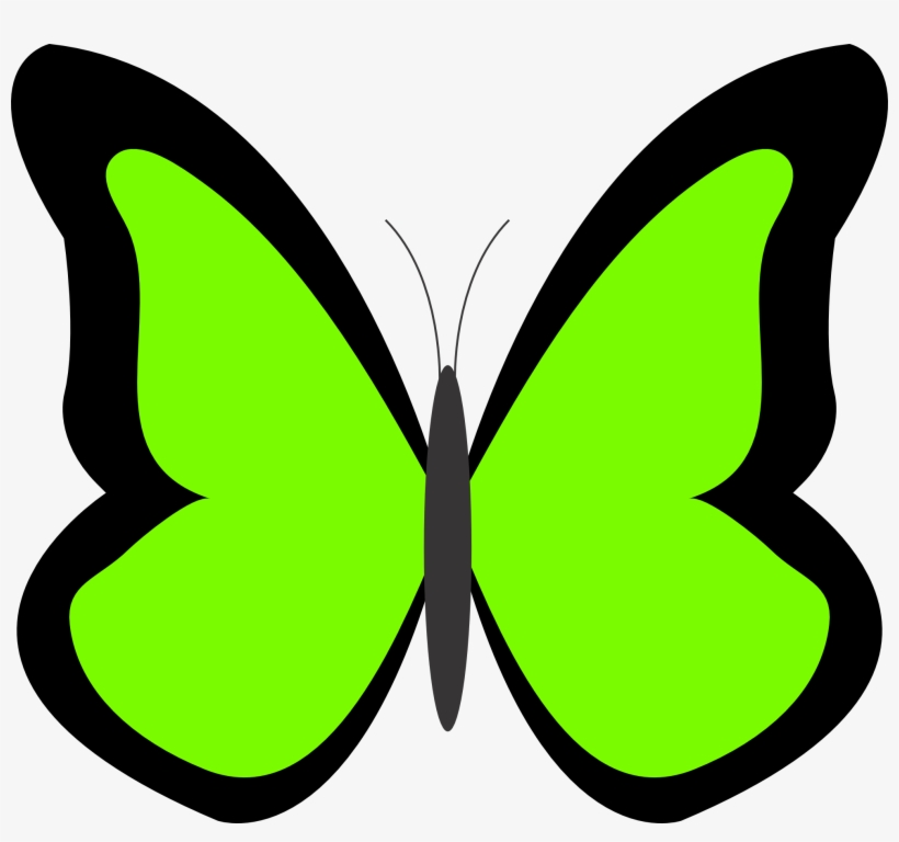 Peace Clip Art Free - Green Butterfly Clipart, transparent png download