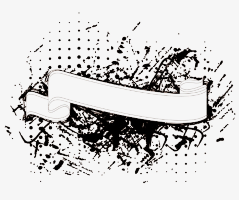 Banner Gold Banners Black Swirl - Illustration, transparent png download