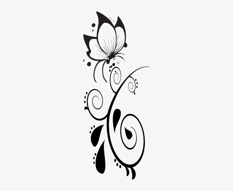 Butterfly Clipart Swirl - Stickalz Llc Beautiful Butterfly Vinyl Wall Art Decal, transparent png download