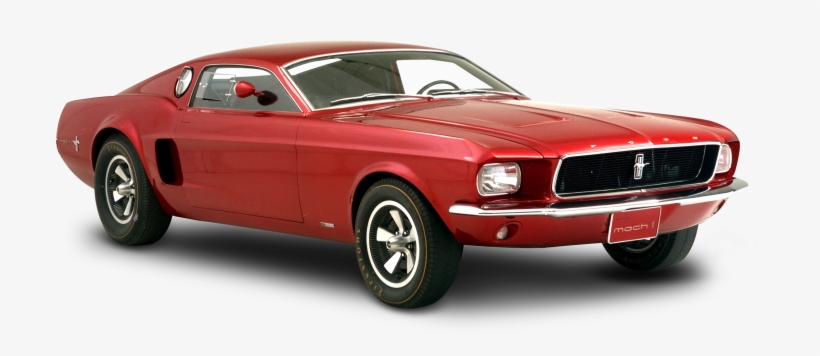 Red Ford Mustang Mach Car Png Image - 1968 Mach 1 Mustang, transparent png download