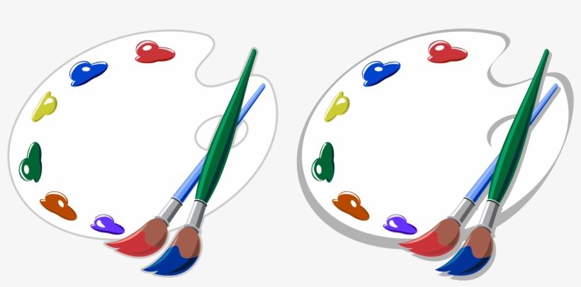 Brush Painting Artist Palette - Artists Brushes, transparent png download