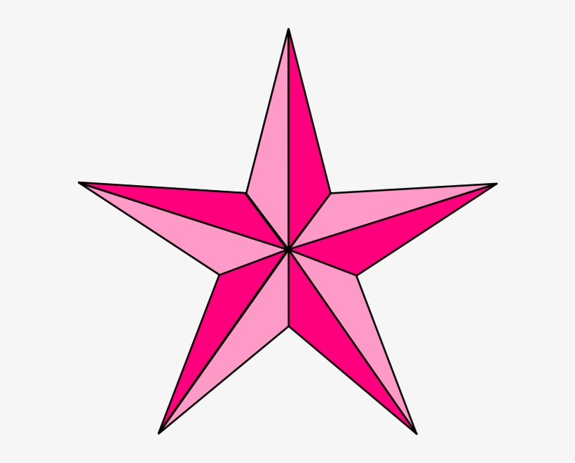 Nautical Star Tattoos Png File - Pink Star Clipart, transparent png download