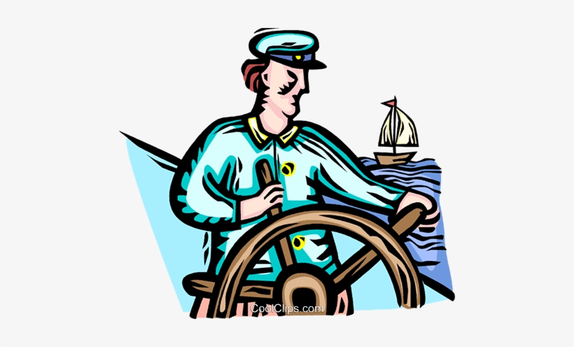 Captain At The Helm Of His Ship Royalty Free Vector - Profesiones De Inteligencia Musical, transparent png download