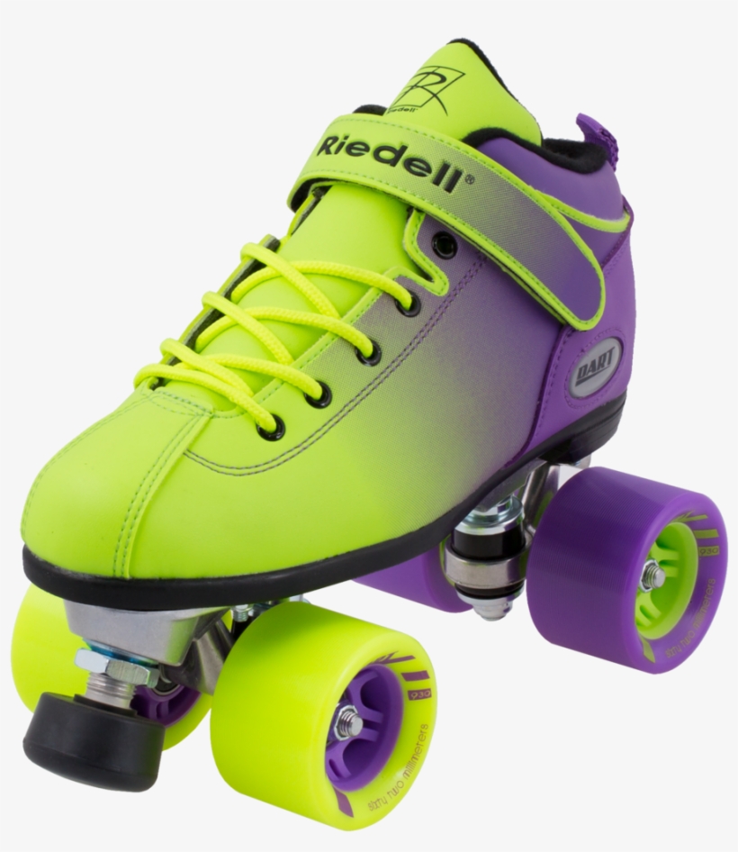 Riedell Dart Ombre Roller Skate - Riedell Purple And Green Roller Skates, transparent png download