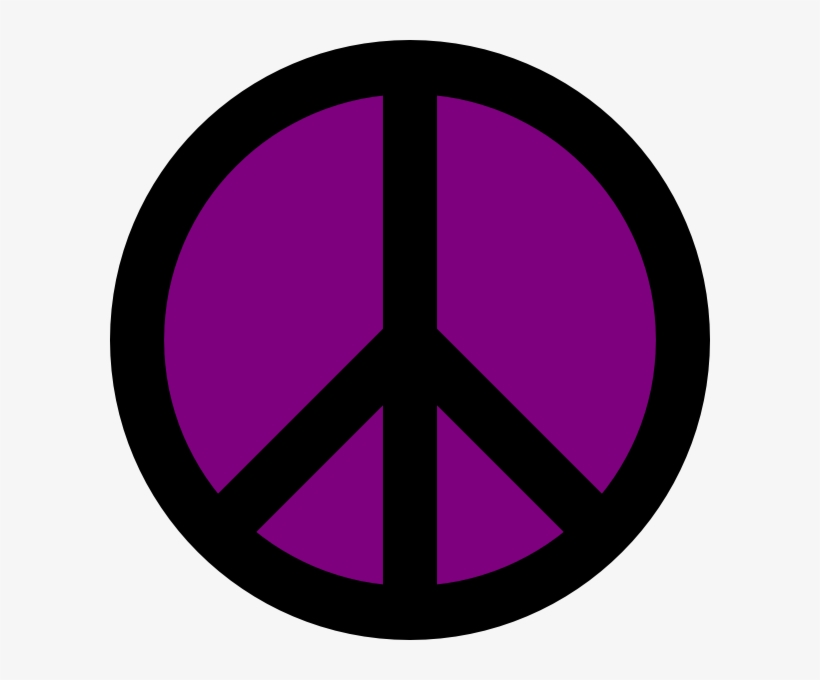 Purple And Black Peace Sign Svg Clip Arts 600 X 600, transparent png download