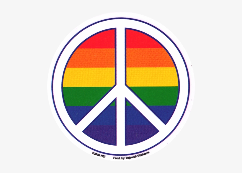 Pride Rainbow Peace Sign - Pride Peace Sign, transparent png download