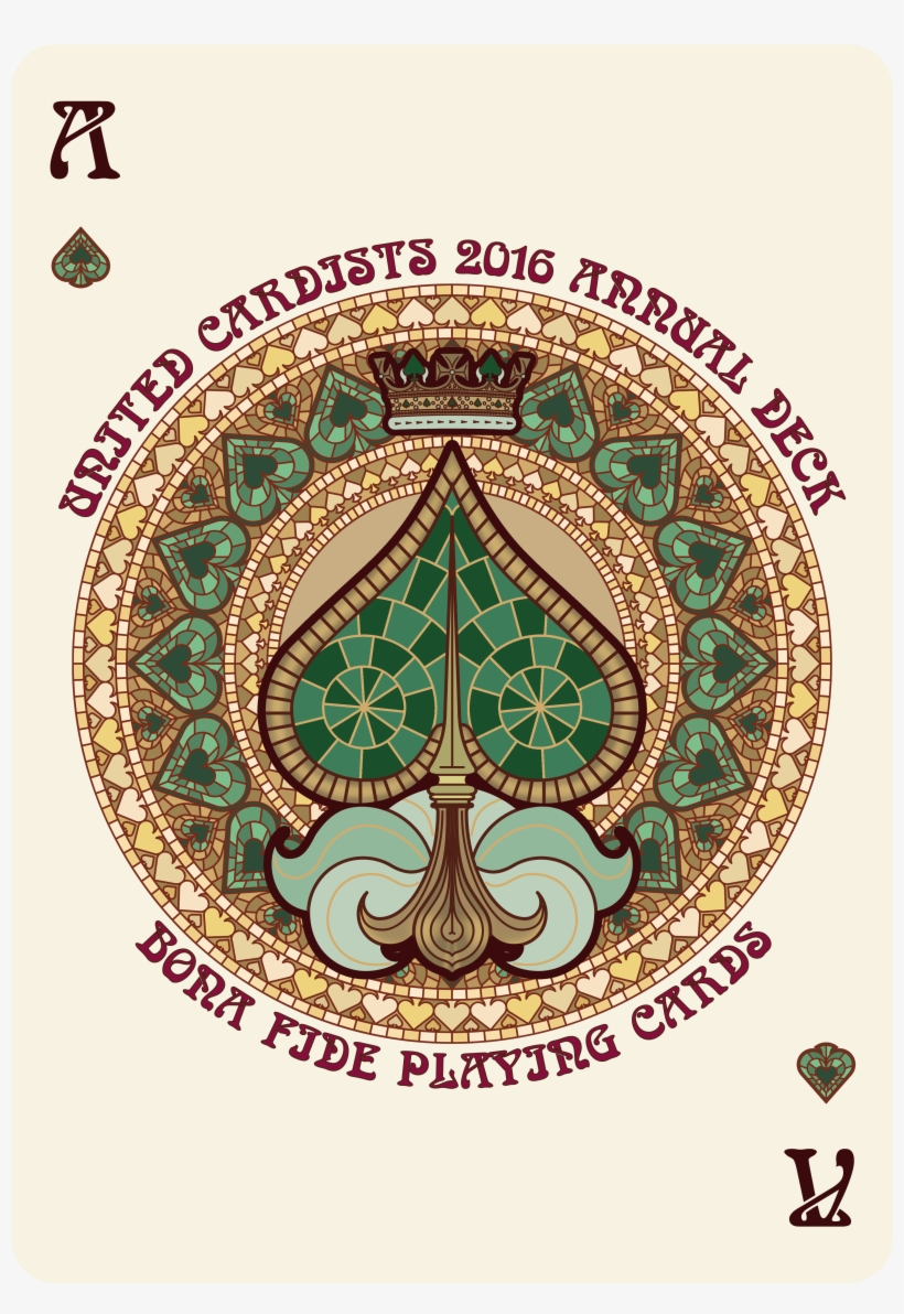 Nouveau Bourgogne Playing Cards Ace Of Spades - United Cardists Annual Deck, transparent png download