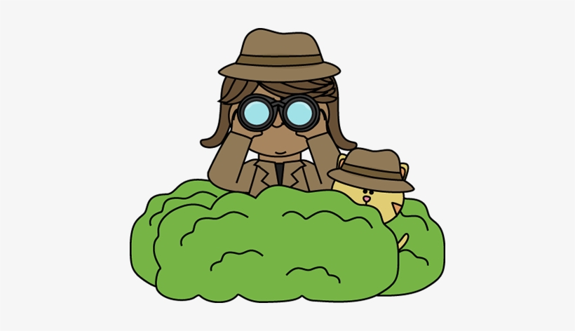 Plant Clipart Detective - Girl Binoculars Clipart, transparent png download