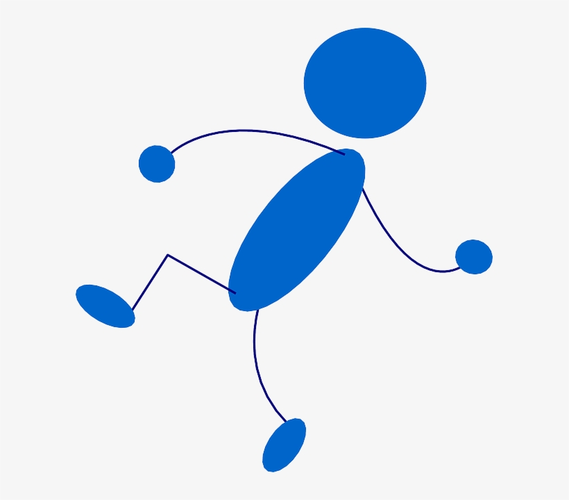 Blue, Stick, People, Man, Figure, Person, Throw - Stick Man Throwing, transparent png download