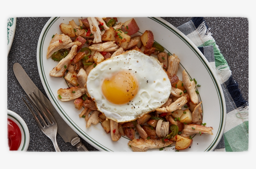 Chicken Hash And Eggs - Chicken, transparent png download